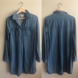 Long-Sleeved Denim Dress
